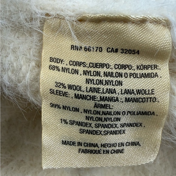 Anthropologie Knitted & Knotted Soiree Open Sweater White Gold Sequin Medium - Picture 5 of 8